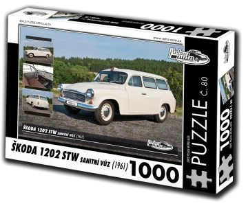 Puzzle č. 80 Škoda 1202 STW sanitní vůz (1961) 1000 dílků