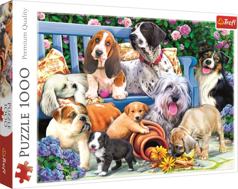 Trefl Puzzle Psy v záhrade 1000 dielikov