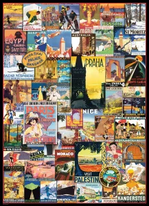 Puzzle Cestovatelské plakáty 1000 dílků