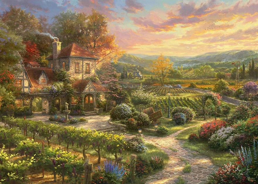 Schmidt Puzzle Dom pri vinici 2000 dielikov