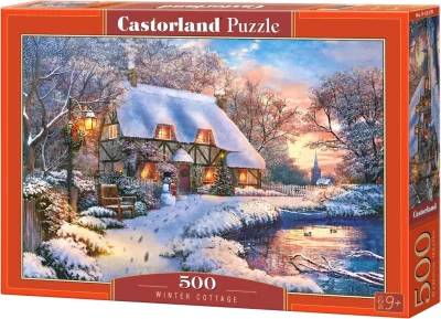 Puzzle Zimná chalúpka 500 dielikov
