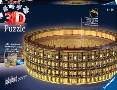 Svítící 3D puzzle Noční edice Koloseum, Řím 262 dílků