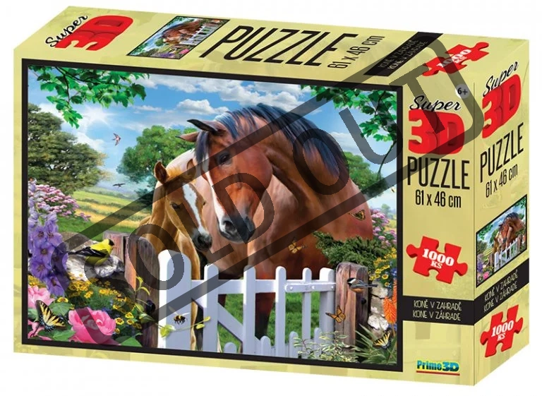 puzzle-kone-v-zahrade-3d-1000-dilku-105323.jpg