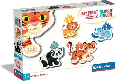 Moje prvé puzzle Clementoni sada 4v1 Divoké zvieratká 2,3,4,5 dielikov