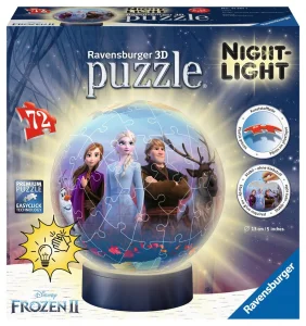 3D Svítící puzzleball Ledové království 2, 72 dílků