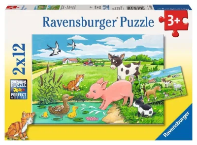 Puzzle Zvířecí mláďata 2x12 dílků