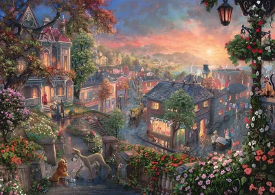 Puzzle Lady a Tramp 1000 dielikov