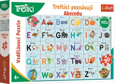 Puzzle Treflíci poznávají abecedu 30 dílků