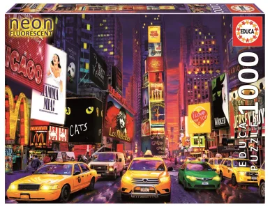 Svítící puzzle Times Square, New York 1000 dílků