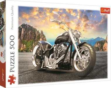 Puzzle Čierna motorka 500 dielikov