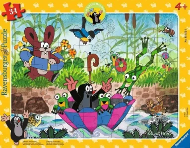 Doskové puzzle Ravensburger 34 dielikov Krtko: Zábava na vode
