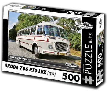 Puzzle BUS č.8 Škoda 706 RTO LUX (1961) 500 dílků