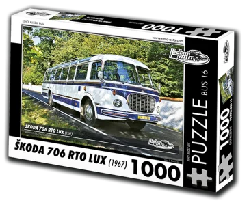 Puzzle BUS č.16 Škoda 706 RTO LUX (1967) 1000 dílků
