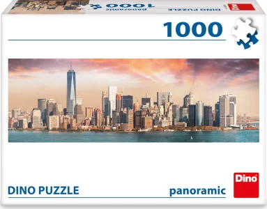 Panoramatické puzzle Manhattan za súmraku, New York 1000 dielikov