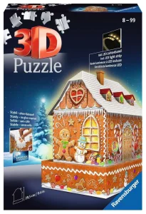 Svítící 3D puzzle Noční edice Perníková chaloupka 216 dílků