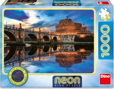Svítící puzzle Andělský hrad 1000 dílků
