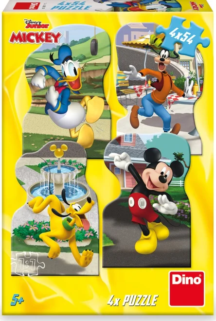 Dino Puzzle Mickey a priatelia v meste 4x54 dielikov