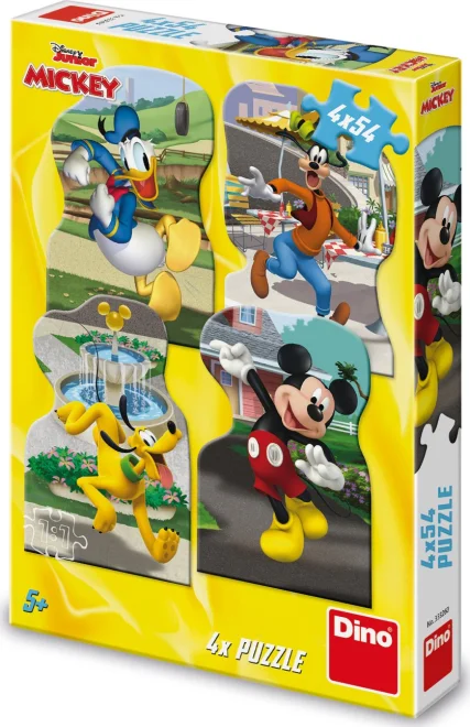 Dino Puzzle Mickey a priatelia v meste 4x54 dielikov