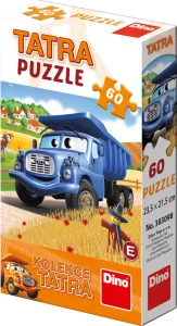 Puzzle Tatra Autá: Tatra 148 modrá 60 dielikov