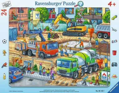 Doskové puzzle Ravensburger 24 dielikov Na stavenisku