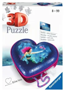 3D puzzle Srdce Morská panna 54 dielikov