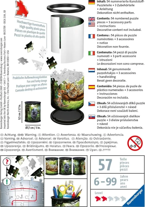Ravensburger 3D puzzle stojan: Leopardy 57 dielikov