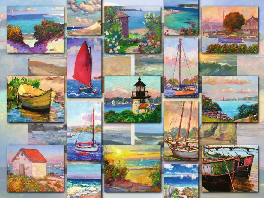 Ravensburger Puzzle Lode a pobrežie 1500 dielikov