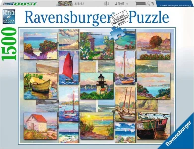 Puzzle Lode a pobrežie 1500 dielikov
