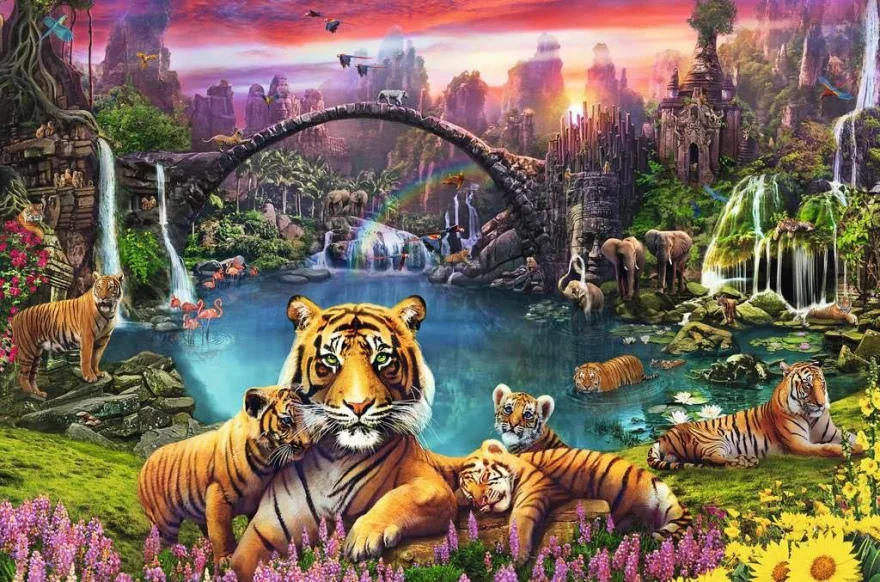 Ravensburger Puzzle Tigre v raji 3000 dielikov