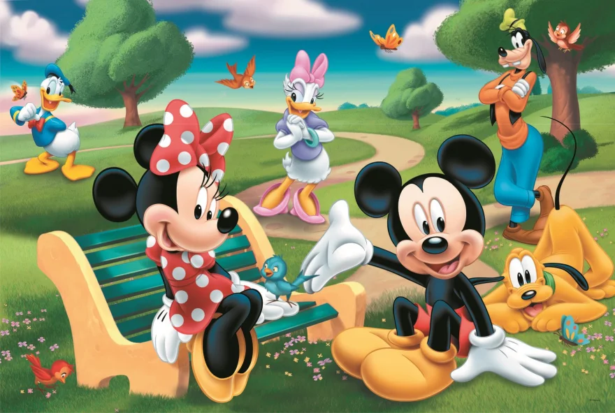 Trefl Puzzle Mickey Mouse: Medzi priateľmi MAXI 24 dielikov