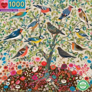 Čtvercové puzzle Strom zpěvných ptáků 1000 dílků