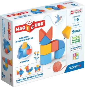 Magnetické kostky Magicube Shapes - Zvířata 9 dílů
