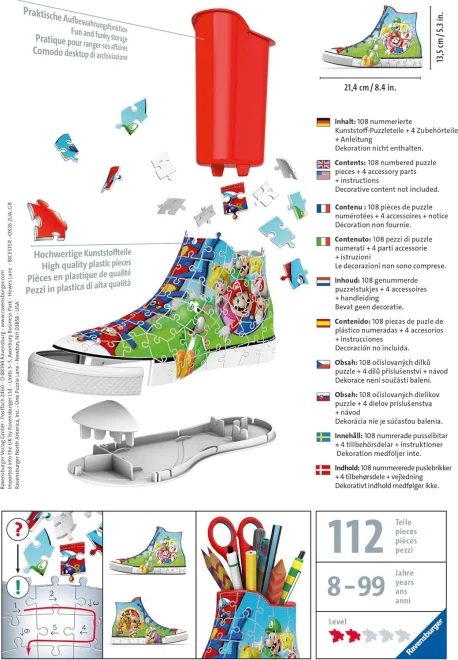 Ravensburger 3D Puzzle Teniska Super Mario 112 dielikov