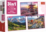 Puzzle Japonsko, Itálie, Turecko 3x1000 dílků