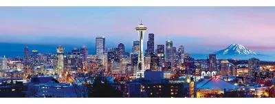Panoramatické puzzle Seattle 1000 dílků