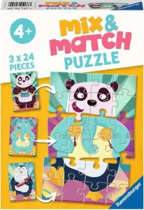 Puzzle Mix&Match: Legrační zvířátka 3x24 dílků