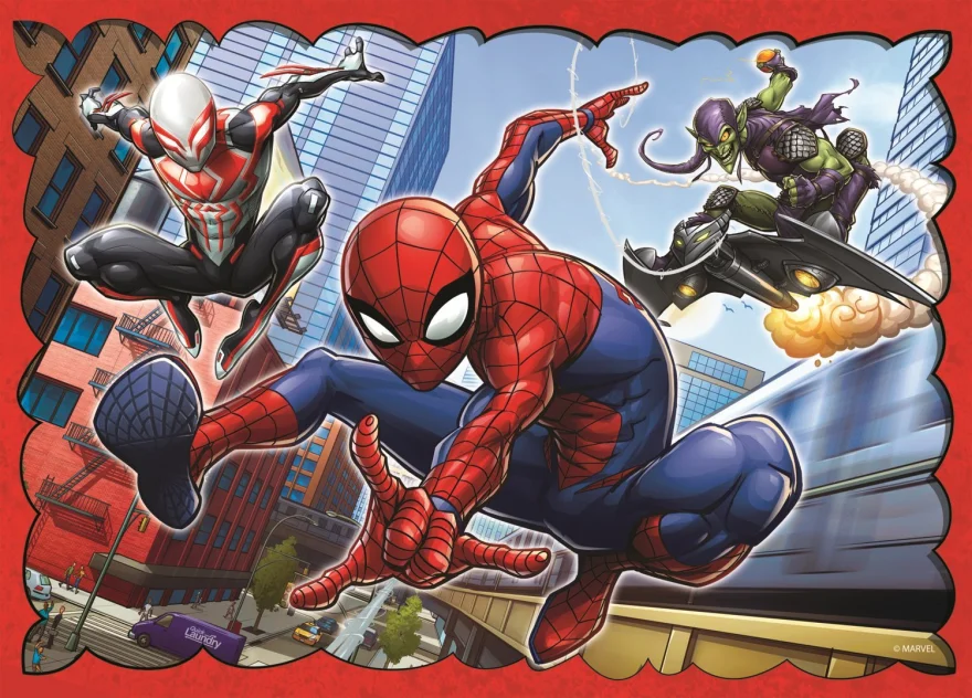 Trefl Puzzle Hrdinský Spiderman 4v1 (35,48,54,70 dielikov)