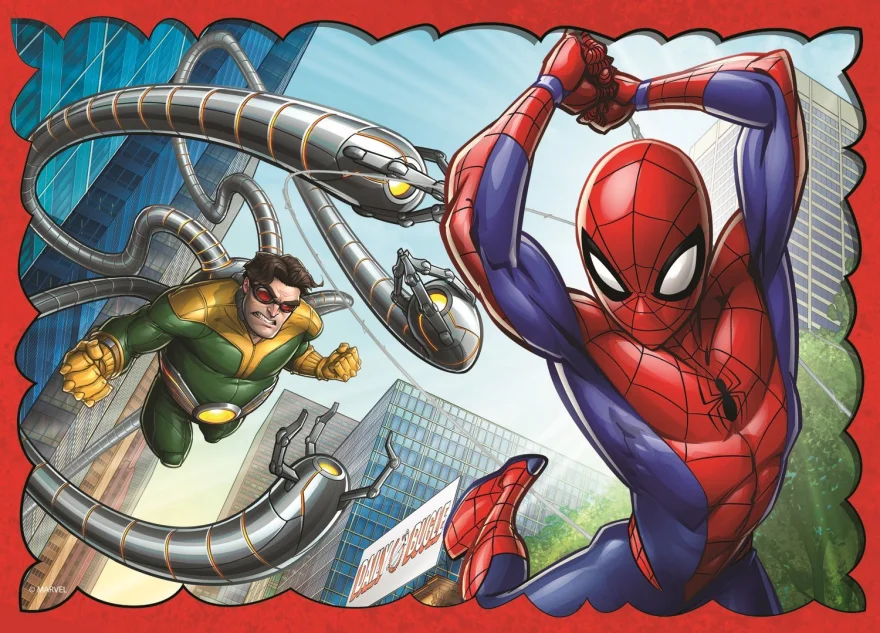 Trefl Puzzle Hrdinský Spiderman 4v1 (35,48,54,70 dielikov)