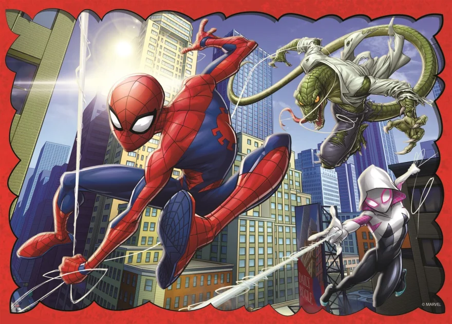 Trefl Puzzle Hrdinský Spiderman 4v1 (35,48,54,70 dielikov)