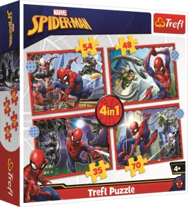 Puzzle Hrdinný Spiderman 4v1 (35,48,54,70 dílků)