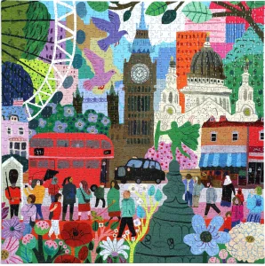 Čtvercové puzzle Londýnský život 1000 dílků