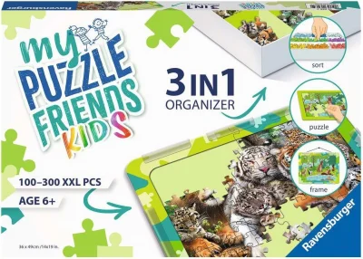 Sada pro skládání puzzle My Puzzle Friends Kids 3v1 zelená
