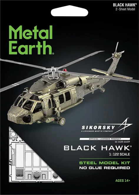 METAL EARTH 3D puzzle Vrtuľník Black Hawk