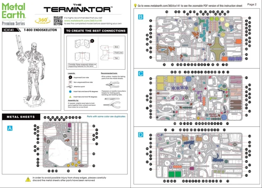 METAL EARTH 3D puzzle The Terminator: T-800 Endoskeleton (ICONX)