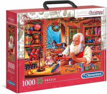 Puzzle v kufříku Vánoční kolekce: Santova dílna 1000 dílků