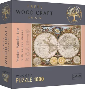 Wood Craft Origin puzzle Antická mapa světa 1000 dílků
