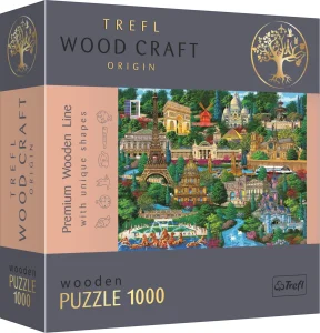 Wood Craft Origin puzzle Slavná místa Francie 1000 dílků