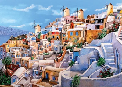 Puzzle Barvy Santorini 1000 dílků