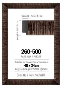 Rám na puzzle 48x34cm hnědý (5702)