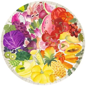 Kulaté puzzle Kruh barev: Ovoce a zelenina 500 dílků